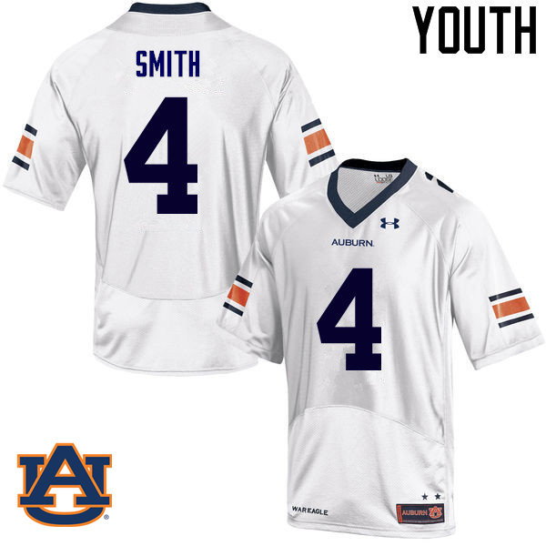 Youth Auburn Tigers #4 Jason Smith College Football Jerseys Sale-White